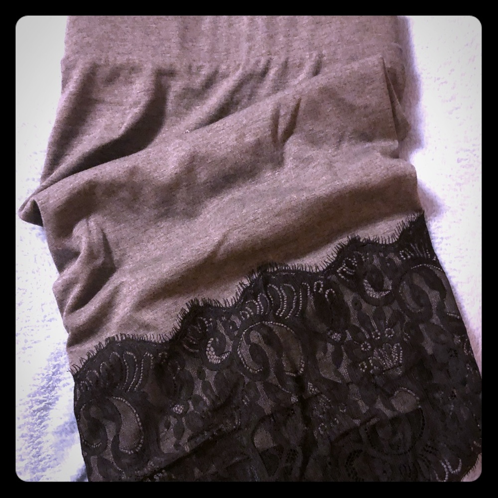 Grey and black stretch skirt